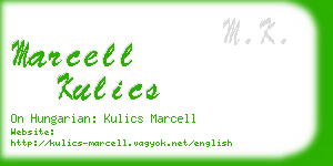 marcell kulics business card
